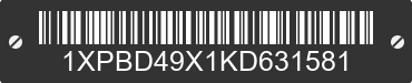 2019 PETERBILT 579 1XPBD49X1KD631581 VIN decoded