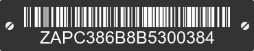 2011 PIAGGIO AND VESPA LX / S ZAPC386B8B5300384 VIN decoded