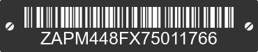 2007 PIAGGIO AND VESPA LX/LXV ZAPM448FX75011766 VIN decoded