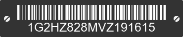 1997 PONTIAC Bonneville 1G2HZ828MVZ191615 VIN decoded