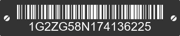 2007 PONTIAC G6 1G2ZG58N174136225 VIN decoded