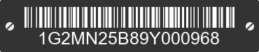 2009 PONTIAC Solstice 1G2MN25B89Y000968 VIN decoded