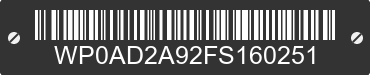 2015 PORSCHE 911 WP0AD2A92FS160251 VIN decoded