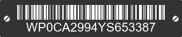 2000 PORSCHE 911 WP0CA2994YS653387 VIN decoded