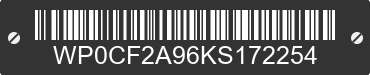2019 PORSCHE 911 WP0CF2A96KS172254 VIN decoded