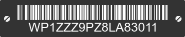 2008 PORSCHE Cayenne WP1ZZZ9PZ8LA83011 VIN decoded