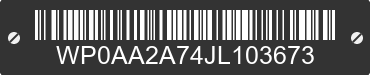 2018 PORSCHE Panamera WP0AA2A74JL103673 VIN decoded