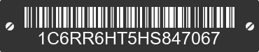 2017 RAM 1500 1C6RR6HT5HS847067 VIN decoded