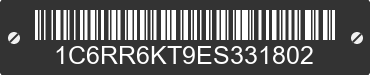 2014 RAM 1500 1C6RR6KT9ES331802 VIN decoded