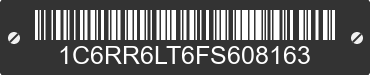 2015 RAM 1500 1C6RR6LT6FS608163 VIN decoded
