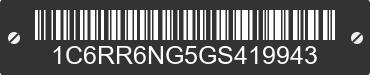 2016 RAM 1500 1C6RR6NG5GS419943 VIN decoded