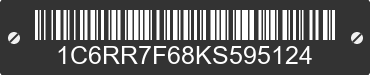 2019 RAM 1500 1C6RR7F68KS595124 VIN decoded