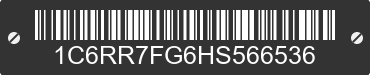 2017 RAM 1500 1C6RR7FG6HS566536 VIN decoded