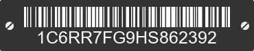 2017 RAM 1500 1C6RR7FG9HS862392 VIN decoded