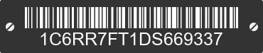 2013 RAM 1500 1C6RR7FT1DS669337 VIN decoded
