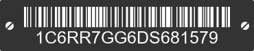 2013 RAM 1500 1C6RR7GG6DS681579 VIN decoded