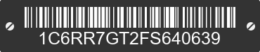2015 RAM 1500 1C6RR7GT2FS640639 VIN decoded
