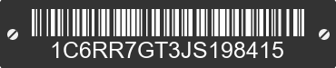 2018 RAM 1500 1C6RR7GT3JS198415 VIN decoded