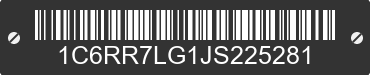 2018 RAM 1500 1C6RR7LG1JS225281 VIN decoded
