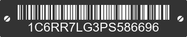 2023 RAM 1500 1C6RR7LG3PS586696 VIN decoded