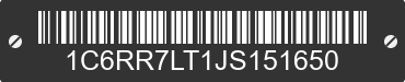 2018 RAM 1500 1C6RR7LT1JS151650 VIN decoded
