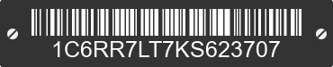 2019 RAM 1500 1C6RR7LT7KS623707 VIN decoded