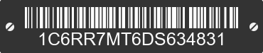 2013 RAM 1500 1C6RR7MT6DS634831 VIN decoded