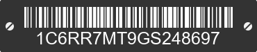 2016 RAM 1500 1C6RR7MT9GS248697 VIN decoded