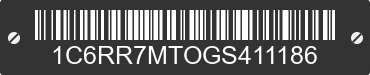 2016 RAM 1500 1C6RR7MTOGS411186 VIN decoded