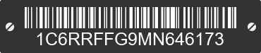 2021 RAM 1500 1C6RRFFG9MN646173 VIN decoded