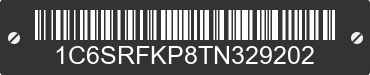 2026 RAM 1500 1C6SRFKP8TN329202 VIN decoded