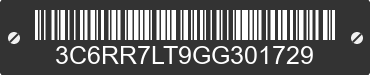 2016 RAM 1500 3C6RR7LT9GG301729 VIN decoded