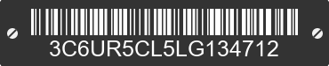 2020 RAM 2500 3C6UR5CL5LG134712 VIN decoded