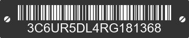 2024 RAM 2500 3C6UR5DL4RG181368 VIN decoded
