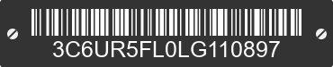 2020 RAM 2500 3C6UR5FL0LG110897 VIN decoded