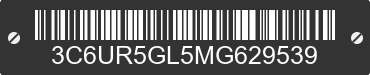 2021 RAM 2500 3C6UR5GL5MG629539 VIN decoded