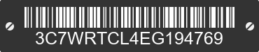 2014 RAM 3500 3C7WRTCL4EG194769 VIN decoded