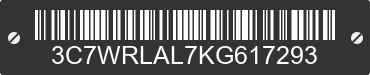 2019 RAM 4500 3C7WRLAL7KG617293 VIN decoded