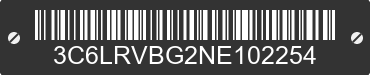 2022 RAM ProMaster 1500 3C6LRVBG2NE102254 VIN decoded