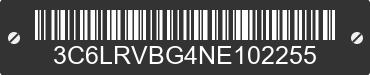 2022 RAM ProMaster 1500 3C6LRVBG4NE102255 VIN decoded