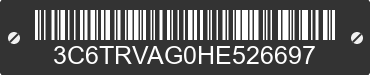 2017 RAM ProMaster 1500 3C6TRVAG0HE526697 VIN decoded