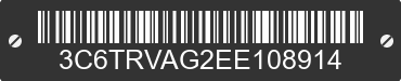 2014 RAM ProMaster 1500 3C6TRVAG2EE108914 VIN decoded