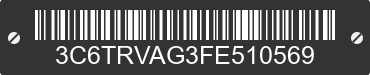 2015 RAM ProMaster 1500 3C6TRVAG3FE510569 VIN decoded