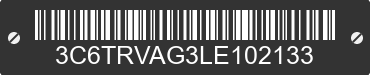 2020 RAM ProMaster 1500 3C6TRVAG3LE102133 VIN decoded