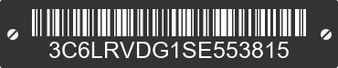 2025 RAM ProMaster 2500 3C6LRVDG1SE553815 VIN decoded