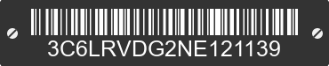 2022 RAM ProMaster 2500 3C6LRVDG2NE121139 VIN decoded