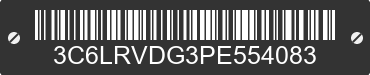 2023 RAM ProMaster 2500 3C6LRVDG3PE554083 VIN decoded