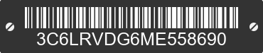 2021 RAM ProMaster 2500 3C6LRVDG6ME558690 VIN decoded