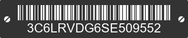 2025 RAM ProMaster 2500 3C6LRVDG6SE509552 VIN decoded