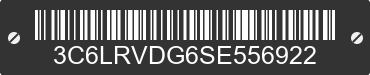 2025 RAM ProMaster 2500 3C6LRVDG6SE556922 VIN decoded